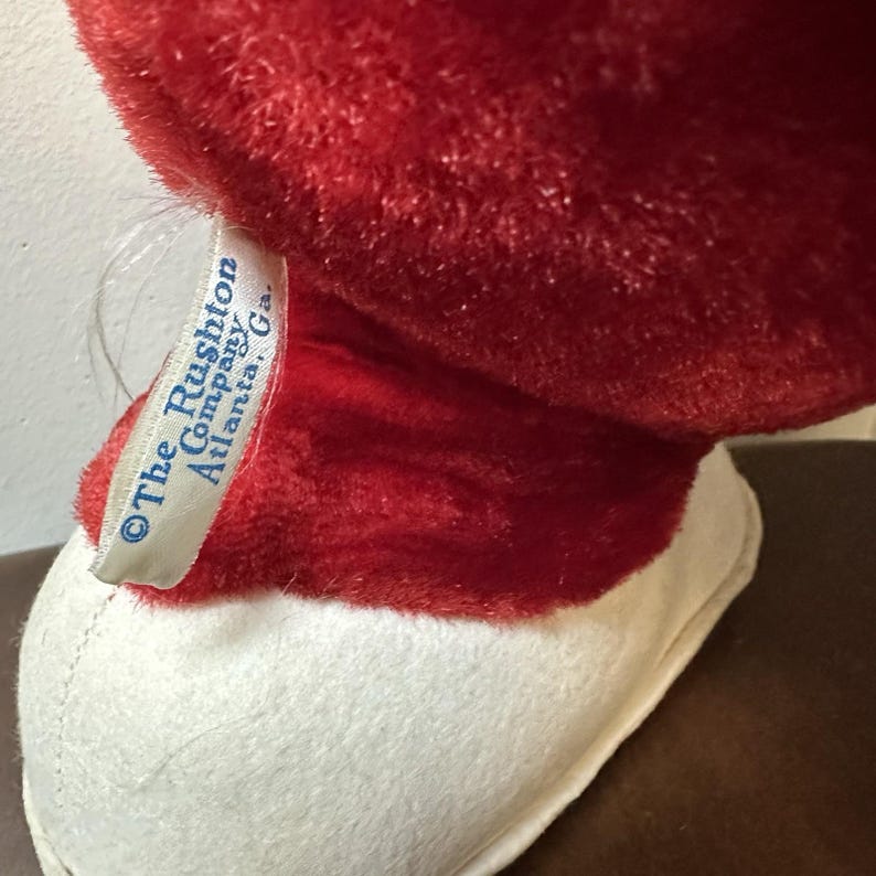 Vintage Rushton Star Creation Rubber Face Plush Angel Cupid Doll Red White 26" image 11