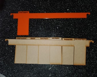 Hanging "File Folder" divider with tabs