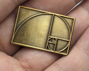 El Pin de esmalte de proporción áurea Pin de insignia de matemáticas