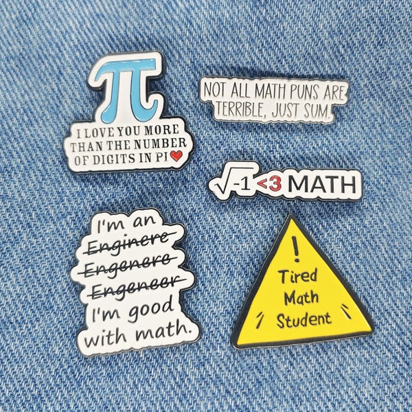 Math Enamel Pin Etsy