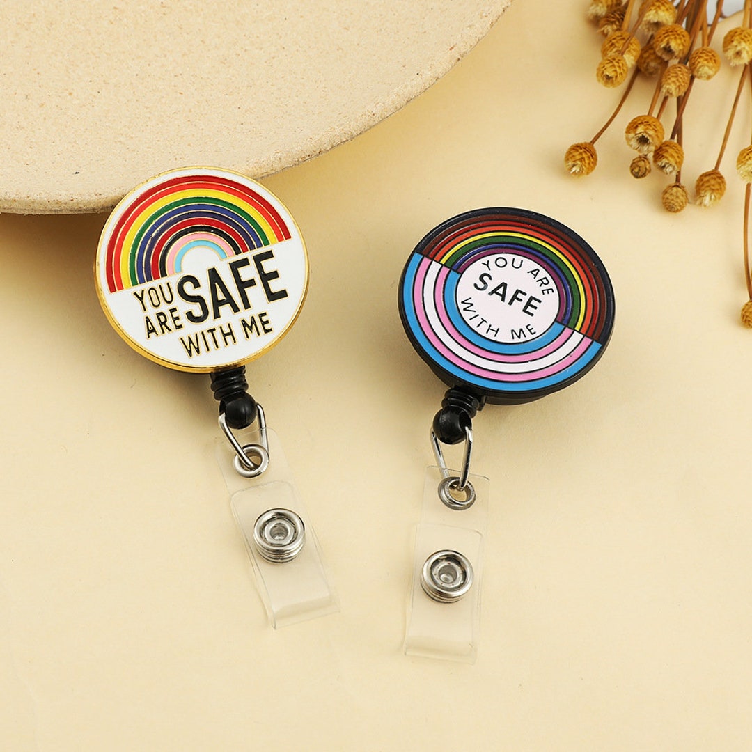 You're Safe With Me Enamel Pin Badge Reel Retractable - Etsy