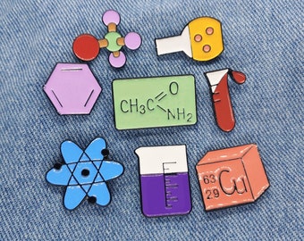 Chemistry Enamel Pins Chemist Pins Set