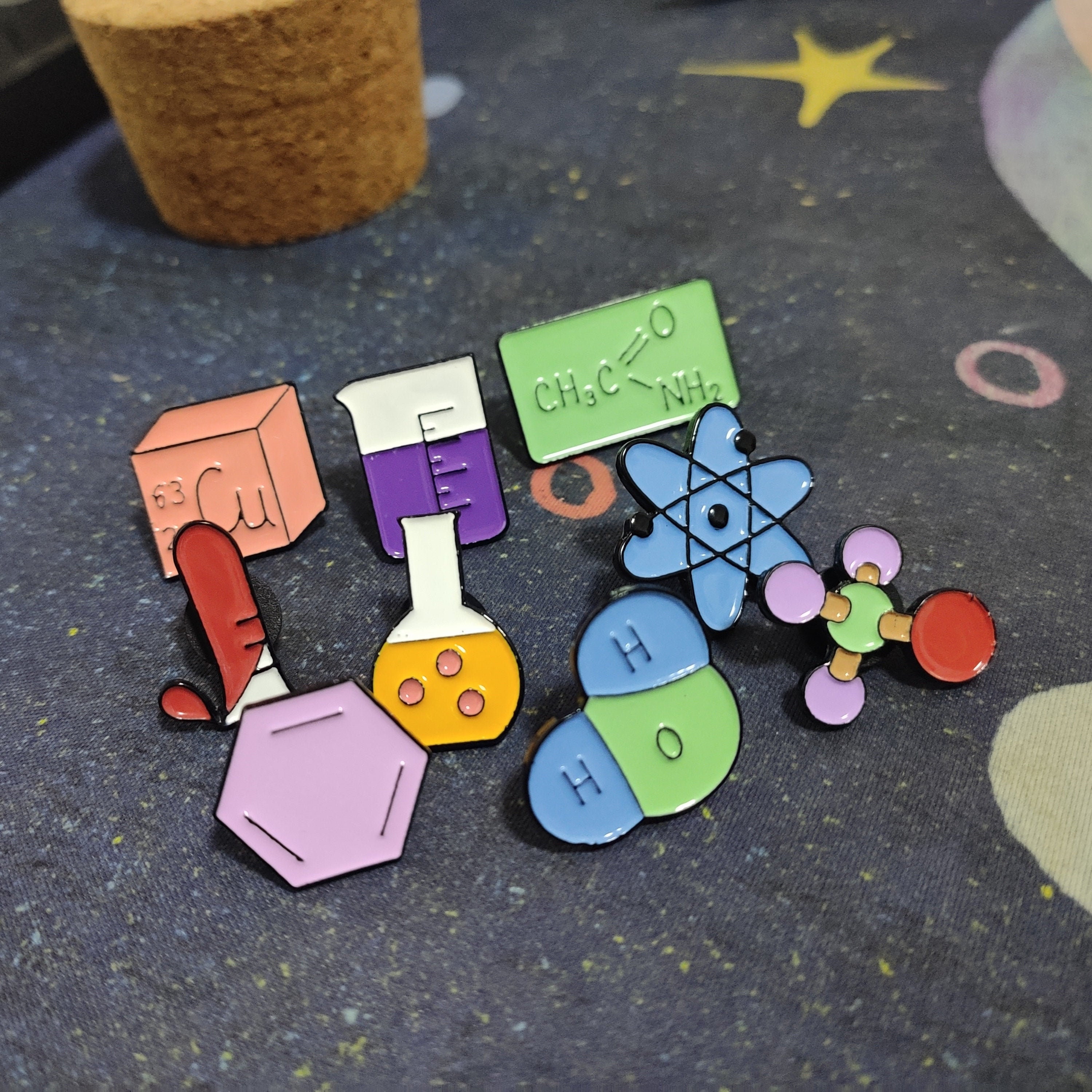 Chemistry Enamel Pins Chemist Pins Set Etsy