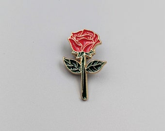 Rose Enamel Pin Love Pin Flower Pin