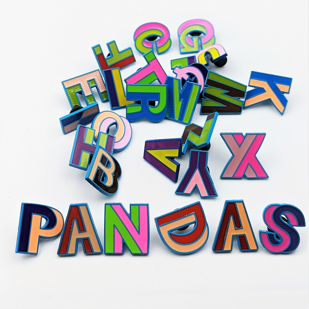 Alphabet Letter Enamel Pins Letter Pins Etsy