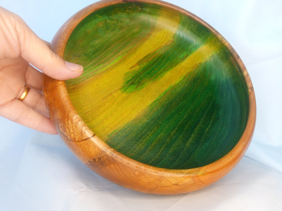 English Beech Pedestal Fruit Bowl. Wood Turned. Decorative Etsy