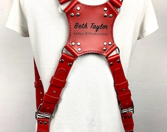 DSLR & SLR Dual Camera Harness | Personalized Leather Strap | Adjustable Photographer Harness Custom Engraved Gift
