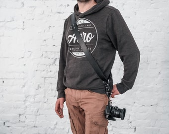 Leather Camera Strap Personalized – Shoulder Sling for DSLR SLR, Custom Engraved Gift for Photographers