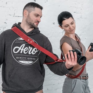 Camera Shoulder Strap Accessories for One Camera - Neck Shoulder Leather Sling Camera Gear For DSLR or SLR Custom Engraved Gift