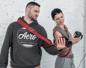 Custom Leather Shoulder Harness for DSLR/SLR | Personalized Single Camera Strap | Photographer Gift