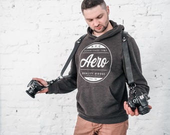 Personalized Dual Leather Camera Harness | Adjustable DSLR/SLR Strap for Photographers