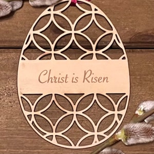 Christ is Risen Easter Egg Ornament 2
