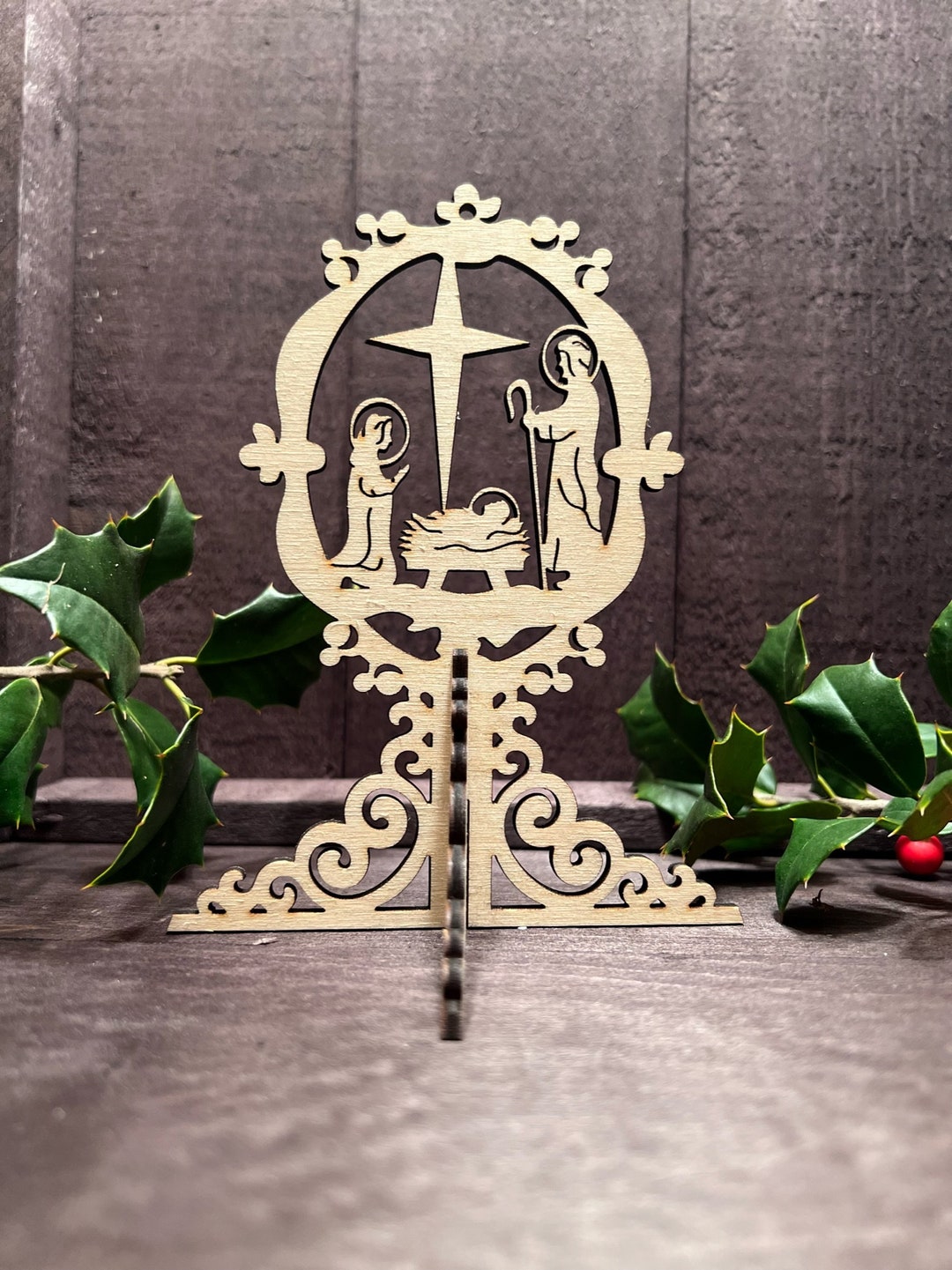 Nativity Scene Ornament Depicting the Holy Family in the Stable - Etsy