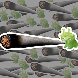 Zazaglorp Weed Cat Meme Sticker