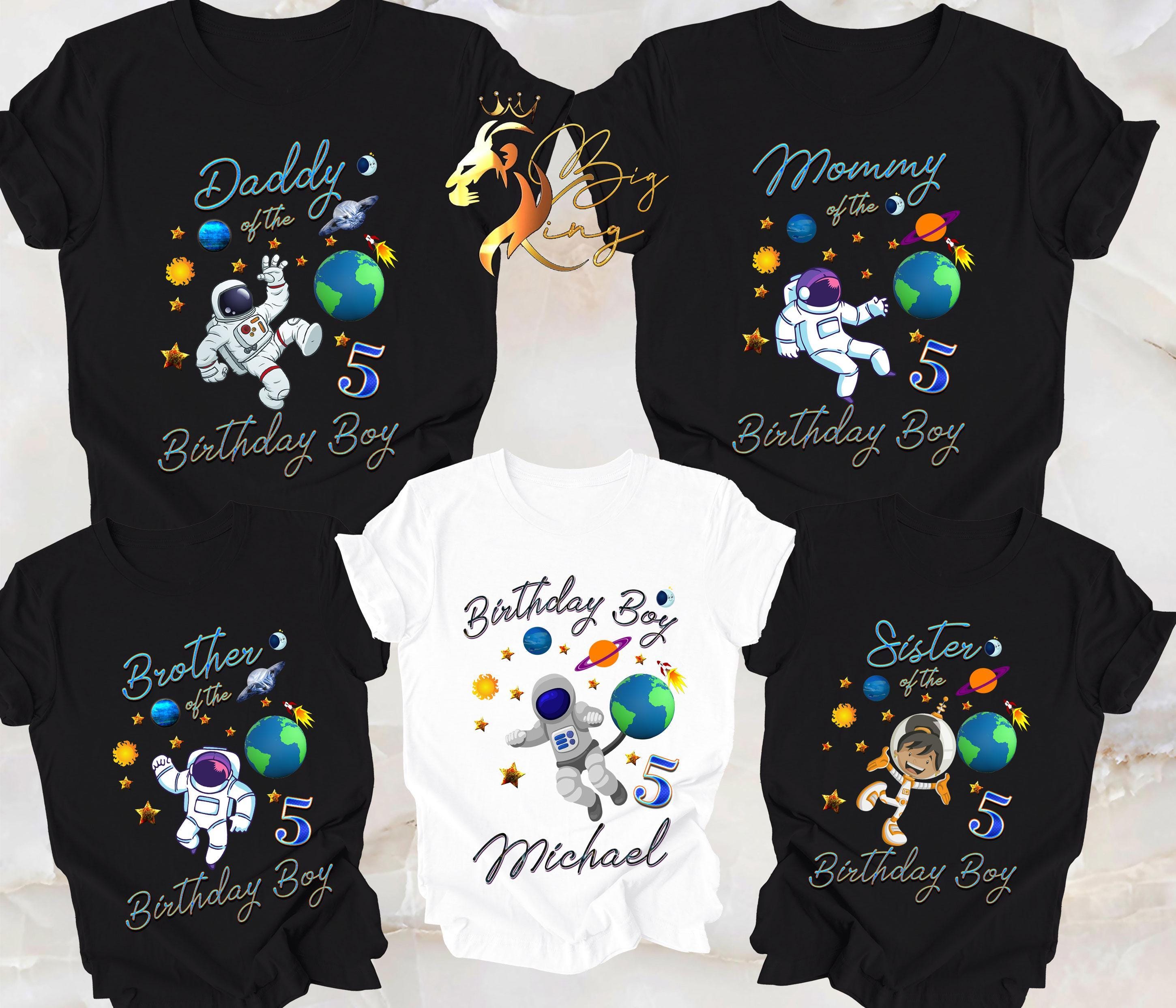 Astronaut Birthday Shirt: Space-themed Family Tee - Etsy