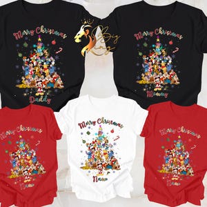 Personalized Disney Mickey and Friends Christmas Family Matching T-shirt,Christmas Family Shirt, Disneyland Christmas Crew,Gift Disney Shirt