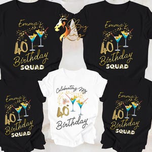40th Birthday Shirt,Birthday Squad Birthday Group Shirt,Birthday Party Tee,Celebrating My 40th Birthday Gift 40th Birthday Shirts, Party Tee