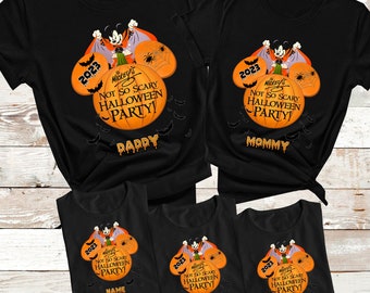 Disney Halloween Party Not So Scary, Halloween Party Halloween Family Shirts, Halloween Disney Shirt, Happy Halloween Mickey Mouse t Shirt