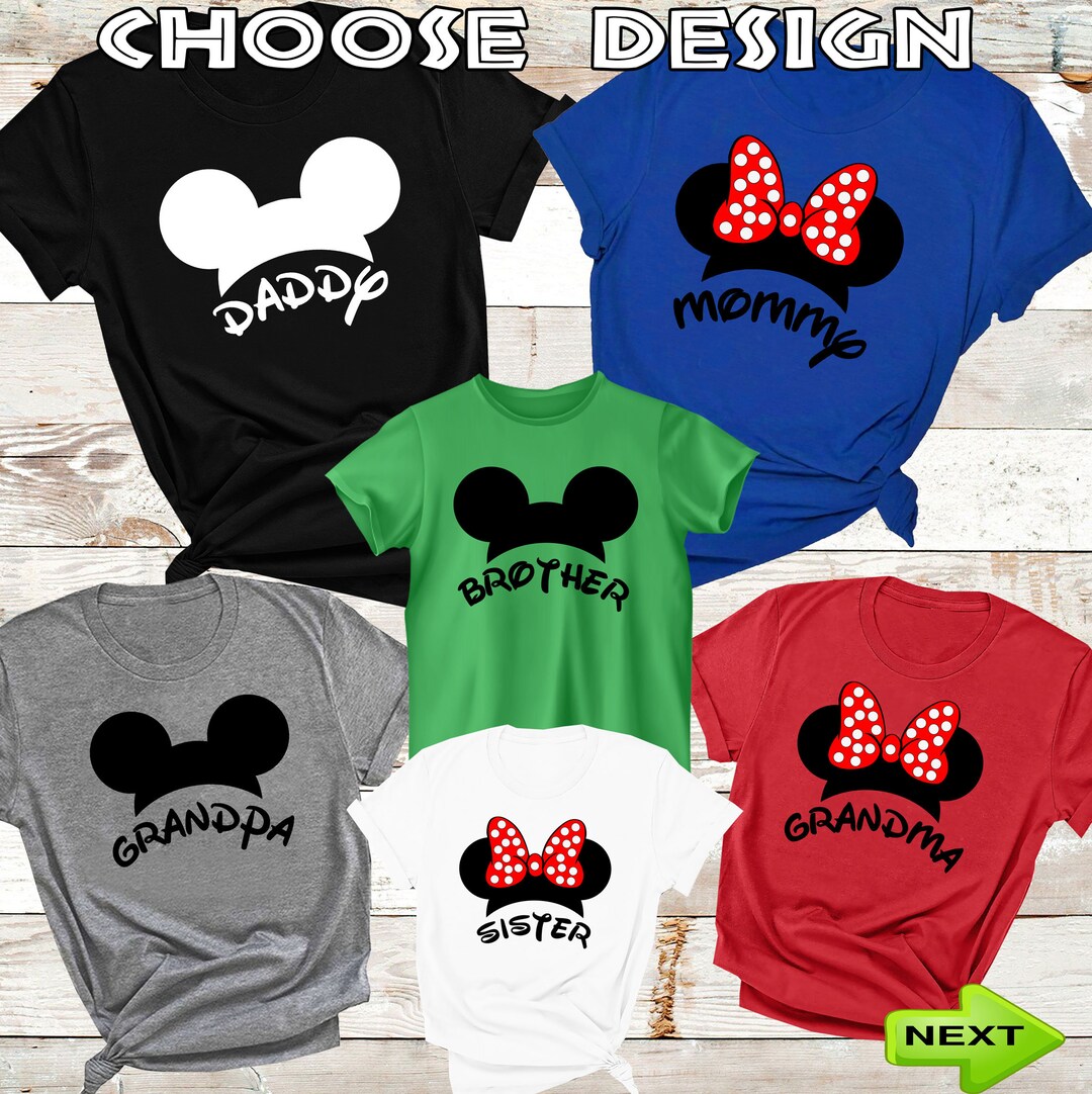Disney Family Shirts,mom,dad,brother,sister,mickey & Minnie Disney