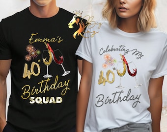 My 40th Custom Birthday Shirt,Customizable Name Birthday T-shirt,Custom Birthday Shirt,Gift Custom Birthday Shirt,Gift Woman Birthday Shirt