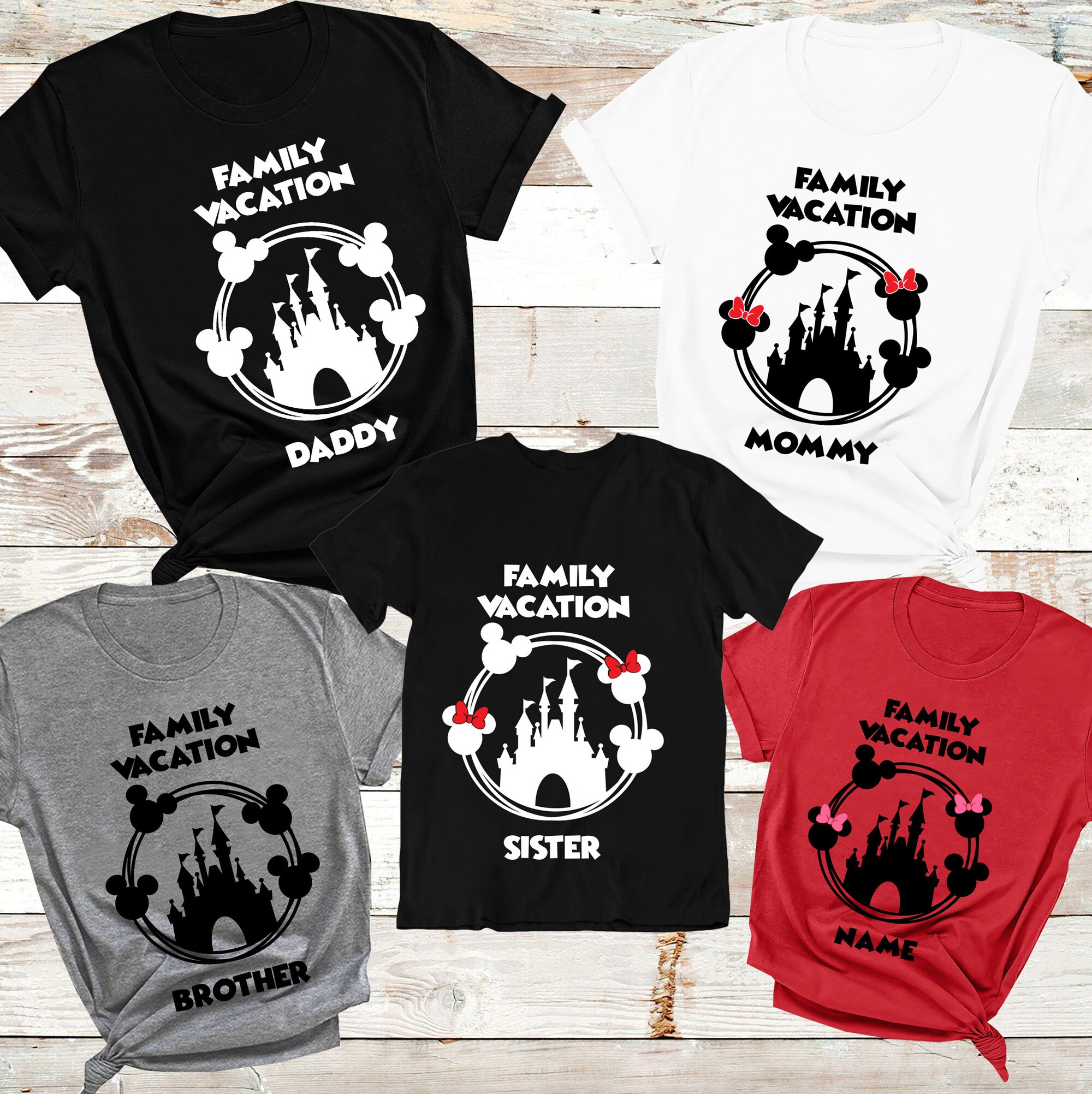 Family Disneyworld Castle Family Vacation Matching T-Shirt Family Disneyworld Castle Family Vacation Matching T-Shirt