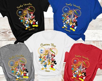Magliette personalizzate per la famiglia Disney 2025, Magliette personalizzate per la famiglia per le vacanze Disney, Maglietta per la famiglia DisneyWorld, Maglietta per la famiglia DisneyLand, Magliette personalizzate