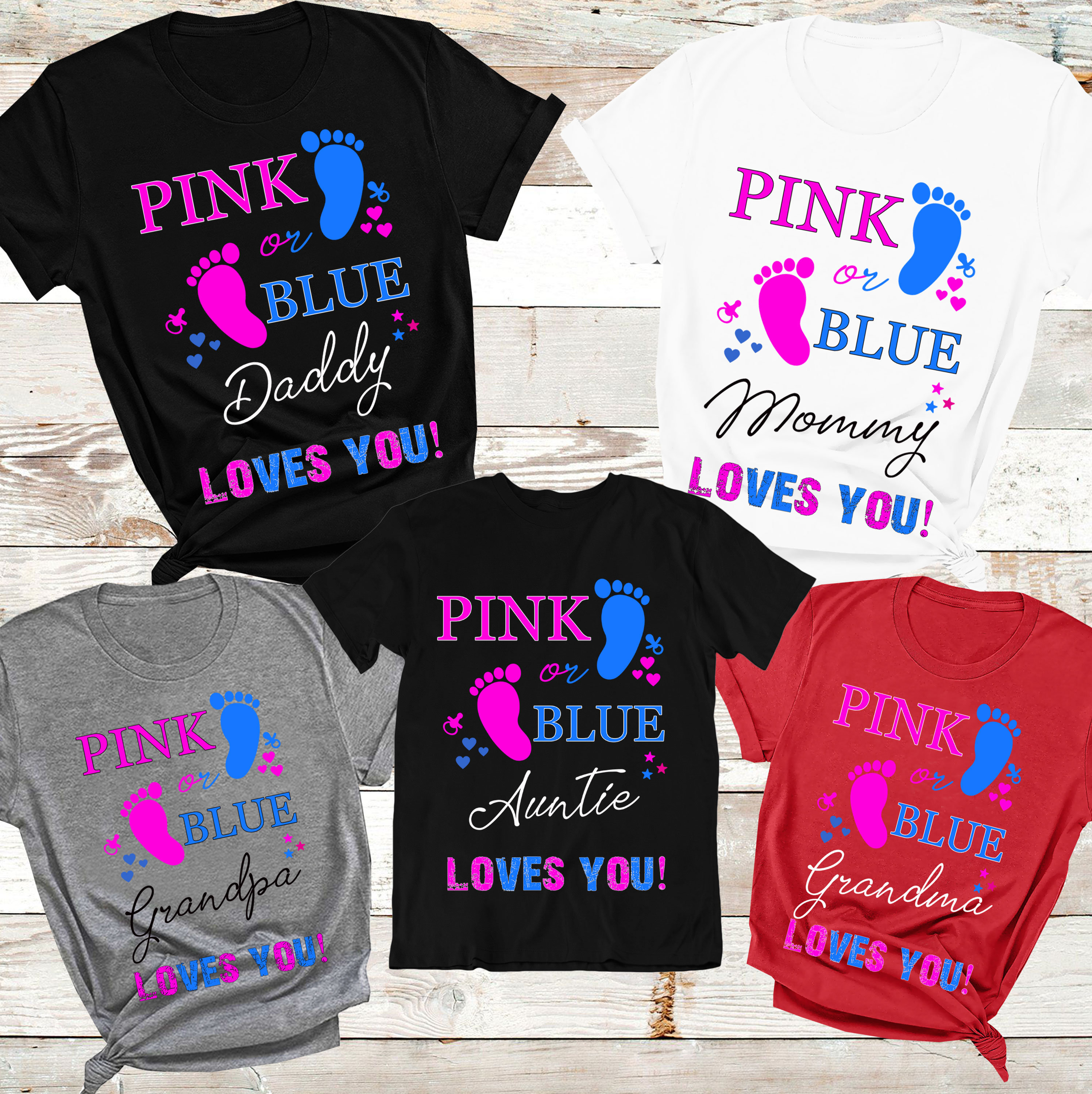 Hot pink best sale and blue shirt