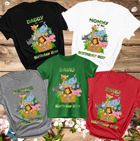 Safari Jungle Birthday Shirt,matching Family Safari Shirt,safari Family  Party Shirts,safari Shirt,jungle Birthday Shirt, Zoo Birthday Shirt -   Canada