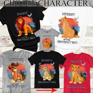 Lion King Birthday Shirt Lion King Matching Family Shirt Lion King ...