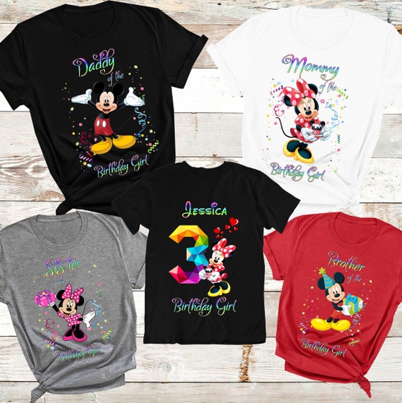 Mickey Mouse y Minnie cumpleaños camisa minnie ratón - España