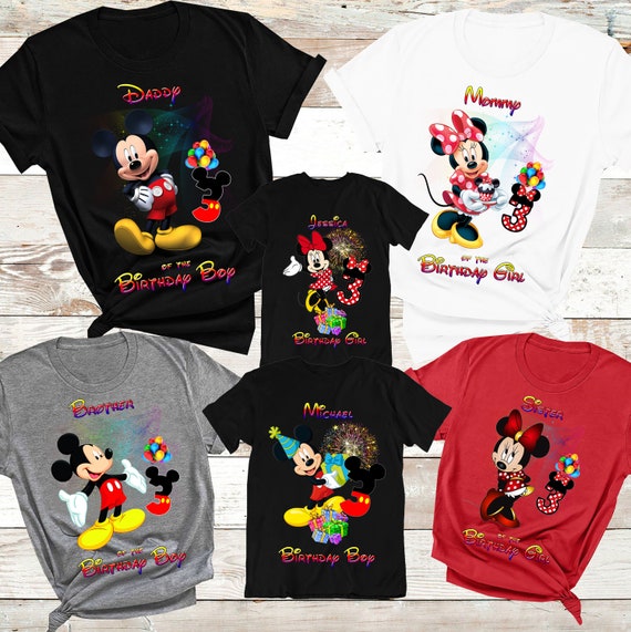 Mickey Mouse and Minnie Mouse Birthday Shirt Minnie Mouse - Etsy
