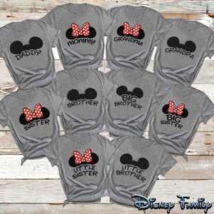 Disney Family Mom Dad Brother Sister,Mickey & Minnie Disney Family Vacation Custom Matching T-Shirts,Disney Family Trip,Disney Family Shirts