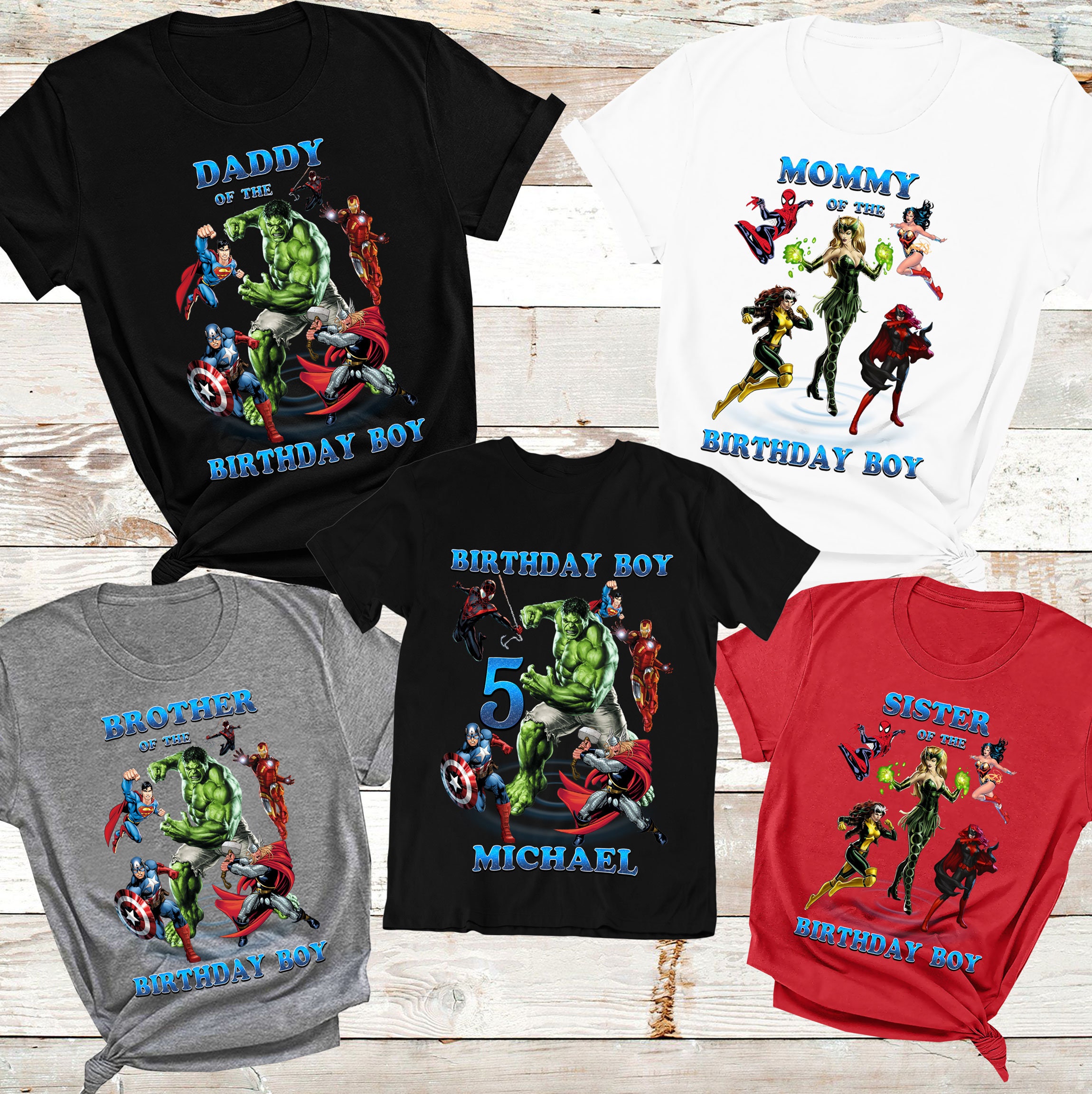 estudio Terminal Maldito Avengers Birthday Shirt Avengers Superhero Family Shirts - Etsy