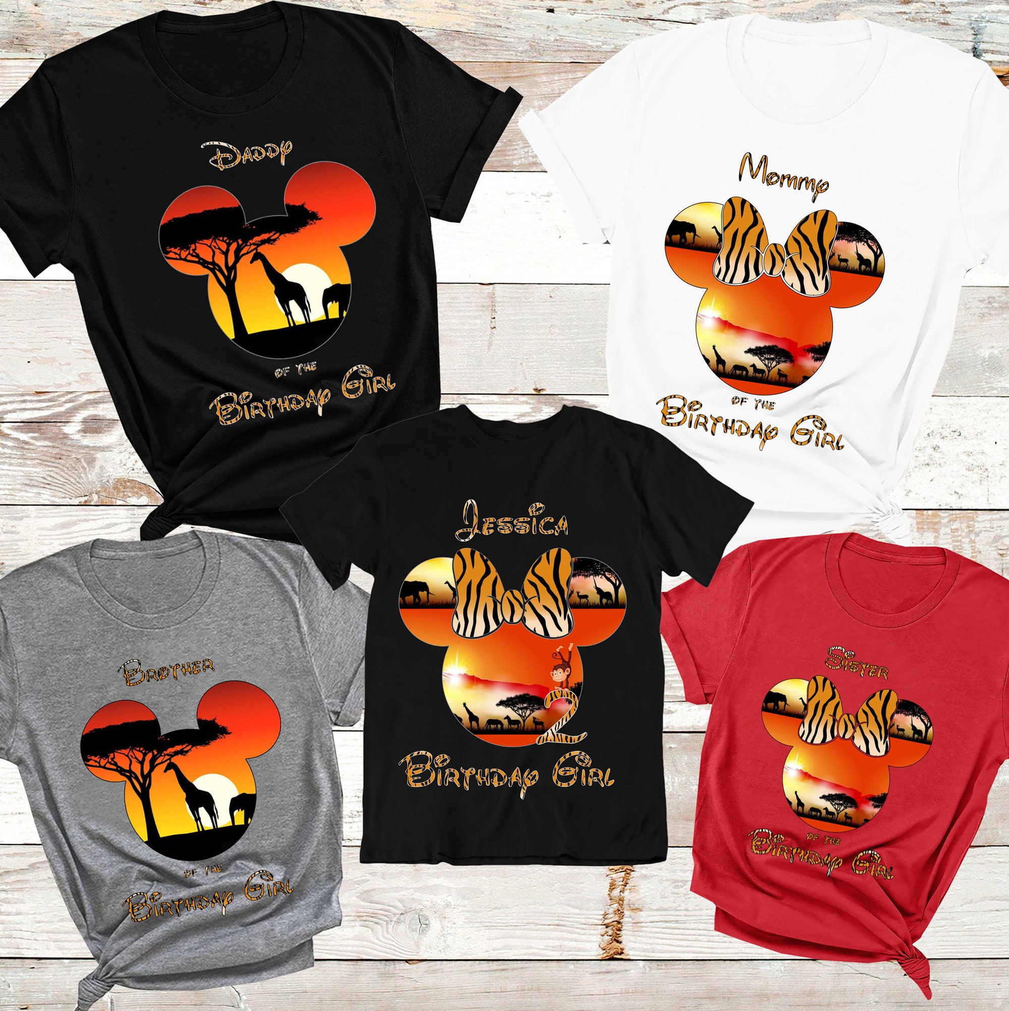 Discover Disney Familie Animal Kingdom Geburtstagsshirts T-Shirt