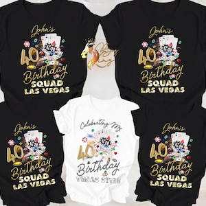Camiseta de cumpleaños de Las Vegas, Celebrando mi 40 cumpleaños en Las Vegas, Camiseta de Las Vegas, Camiseta de cumpleaños número 40, Camiseta de cumpleaños número 50, Camiseta de cumpleaños número 60, Regalo de cumpleaños