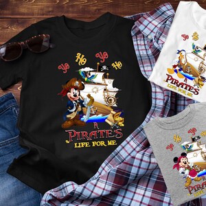 Disney Pirate&#39;s Mickey Minnie Shirt,Pirate Disney Shirts For Family,Pirate Family Shirt,Disney Characters Yo Ho A Pirate&#39;s Life For Me Shirt