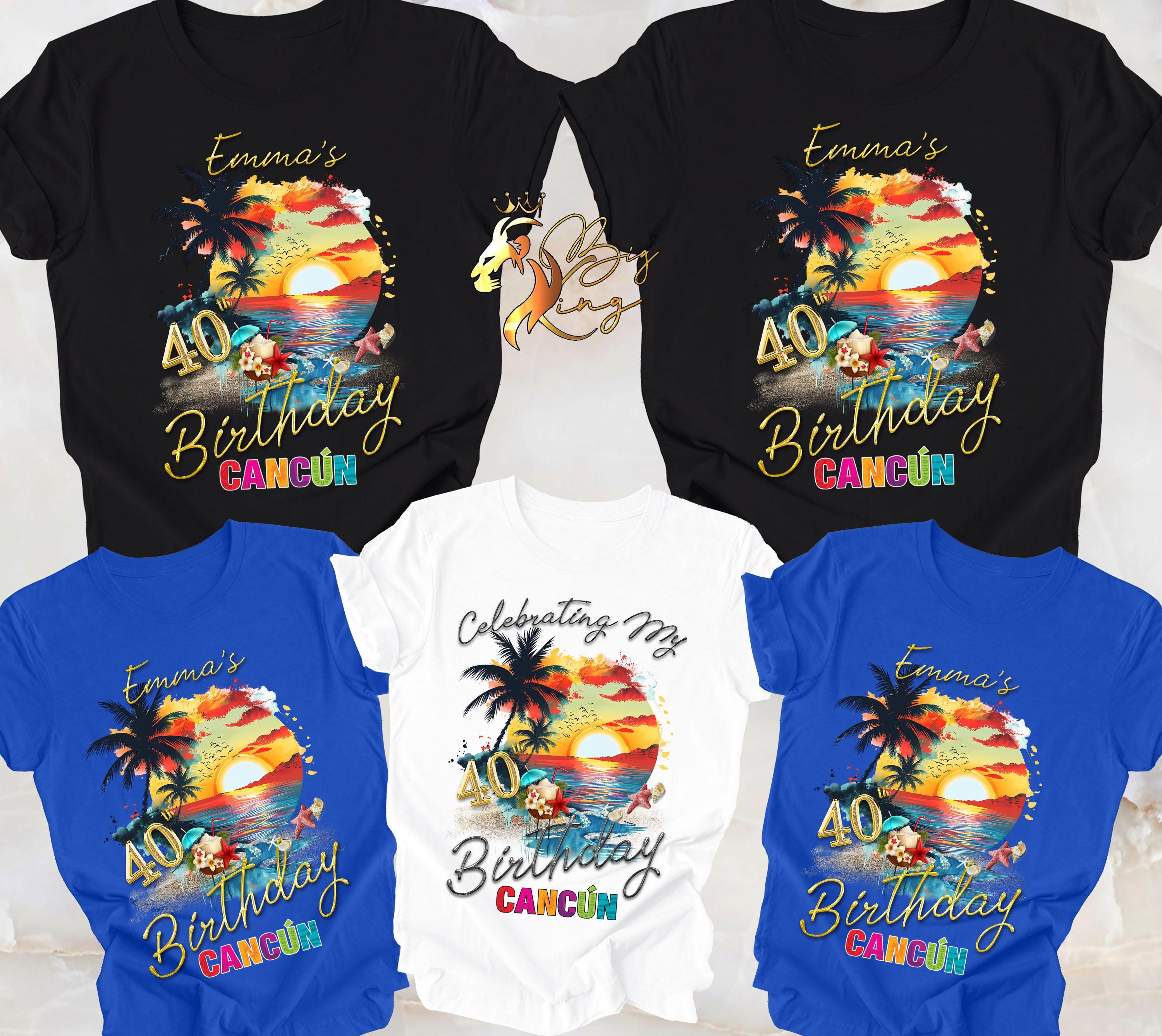 Cancun Mexico Vacation Matching T-Shirt - Family Trip, Sisters Trip Unisex Gift Shirt (Royal, Large) - View #9