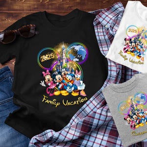 Disney Family Vacation 2025 Shirt,Disney Castle Shirt,Custom Disney Family Matching T-shirt,Disneyland Shirt Family Personalized,Custom Tees