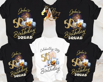 50th Birthday Shirt,Birthday Squad Shirt,Birthday Year Shirt For Men,Birthday Party Shirts,Anniversary Party shirt,Custom Men&#39;s Birthday Tee