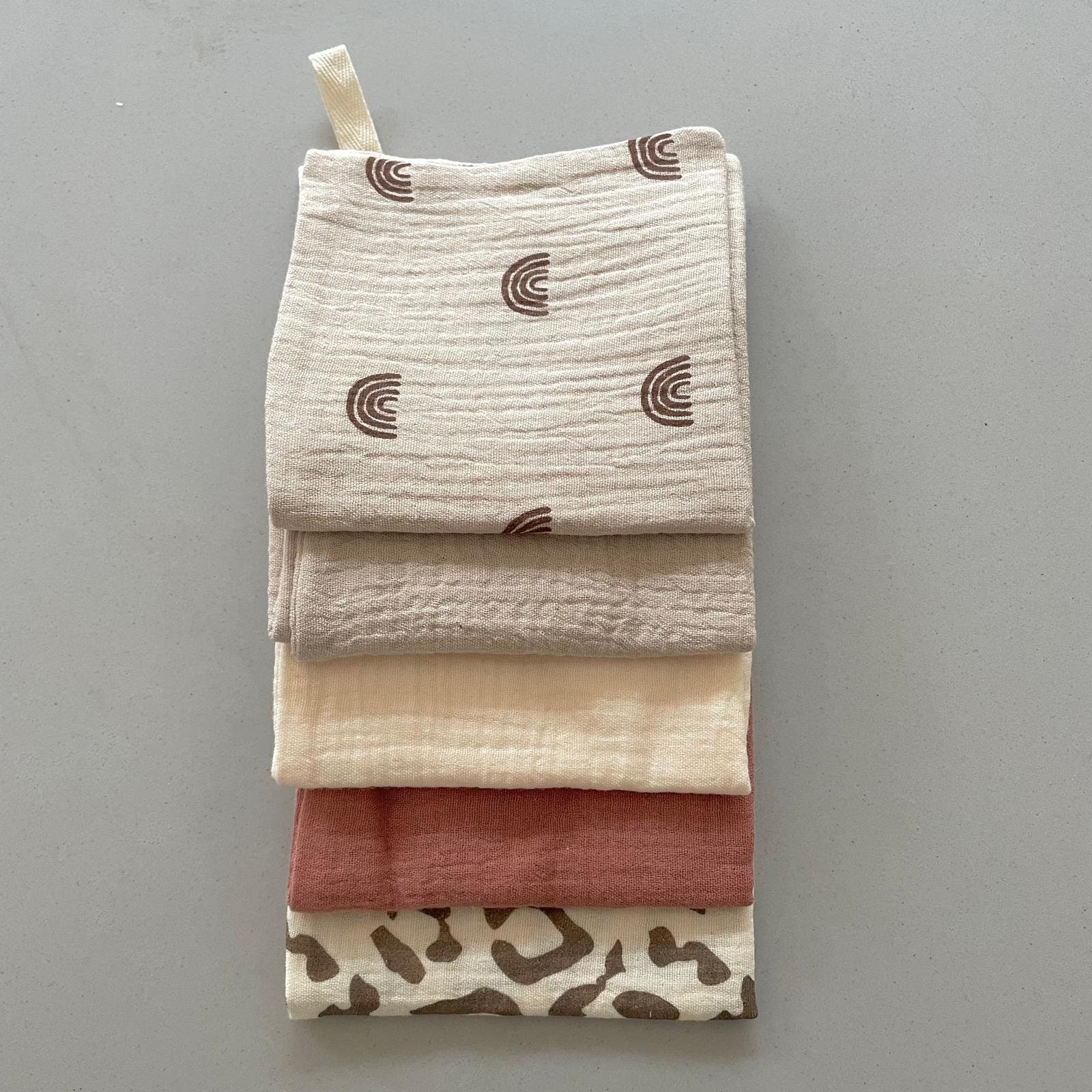 GLLQUEN BABY Panni di mussola per bambini, 6 pezzi panni per rigurgito in cotone 70 cm x 70 cm, assorbenti e traspiranti e ideali per pulire, asciugare e coprire i neonati