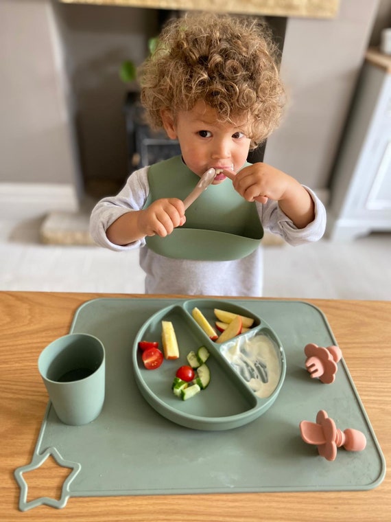 Minifolk Silicone Baby Suction Plate Bowl Baby Weaning Set Suction Bowl and Utensils Weaning Utensils Feeding Set Toddler Set Etsy UK