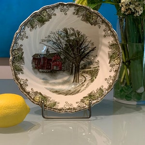 Vintage The Friendly Village &quot;Autumn Mist&quot; by Johnson Bros. Made in England. Circa 1970.