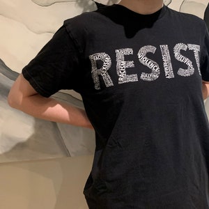 Resist Tee Shirt: Political Statement, 100% Cotton image 2