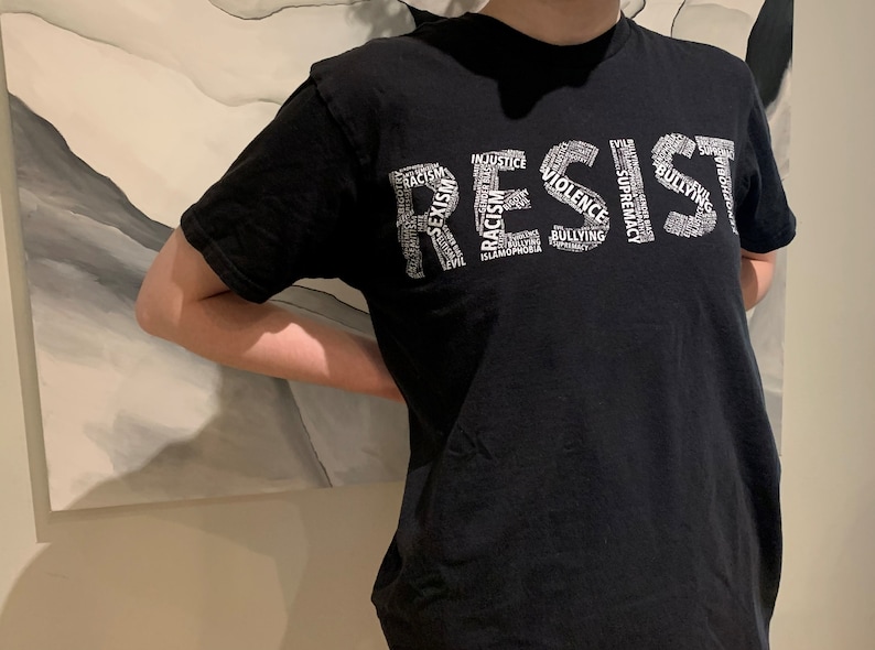 Resist Tee Shirt: Political Statement, 100% Cotton image 2