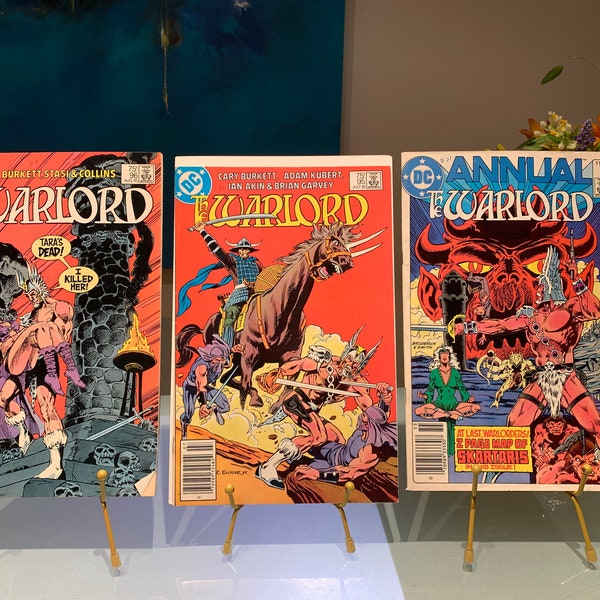 Vintage DC Comic Set: The WARLORD. #4 The Annual & #95-#96. Please read the description. 1985.