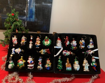 Vintage Thomas Pacconi Mercury Glass Christmas Ornaments - Set of 24