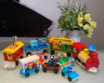 Vintage Fisher Price Little People Circus Train Extravaganza with Extras!