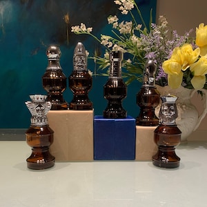 Vintage AVON Chess Pieces After Shave Empty Bottles. Circa 1970&#39;s