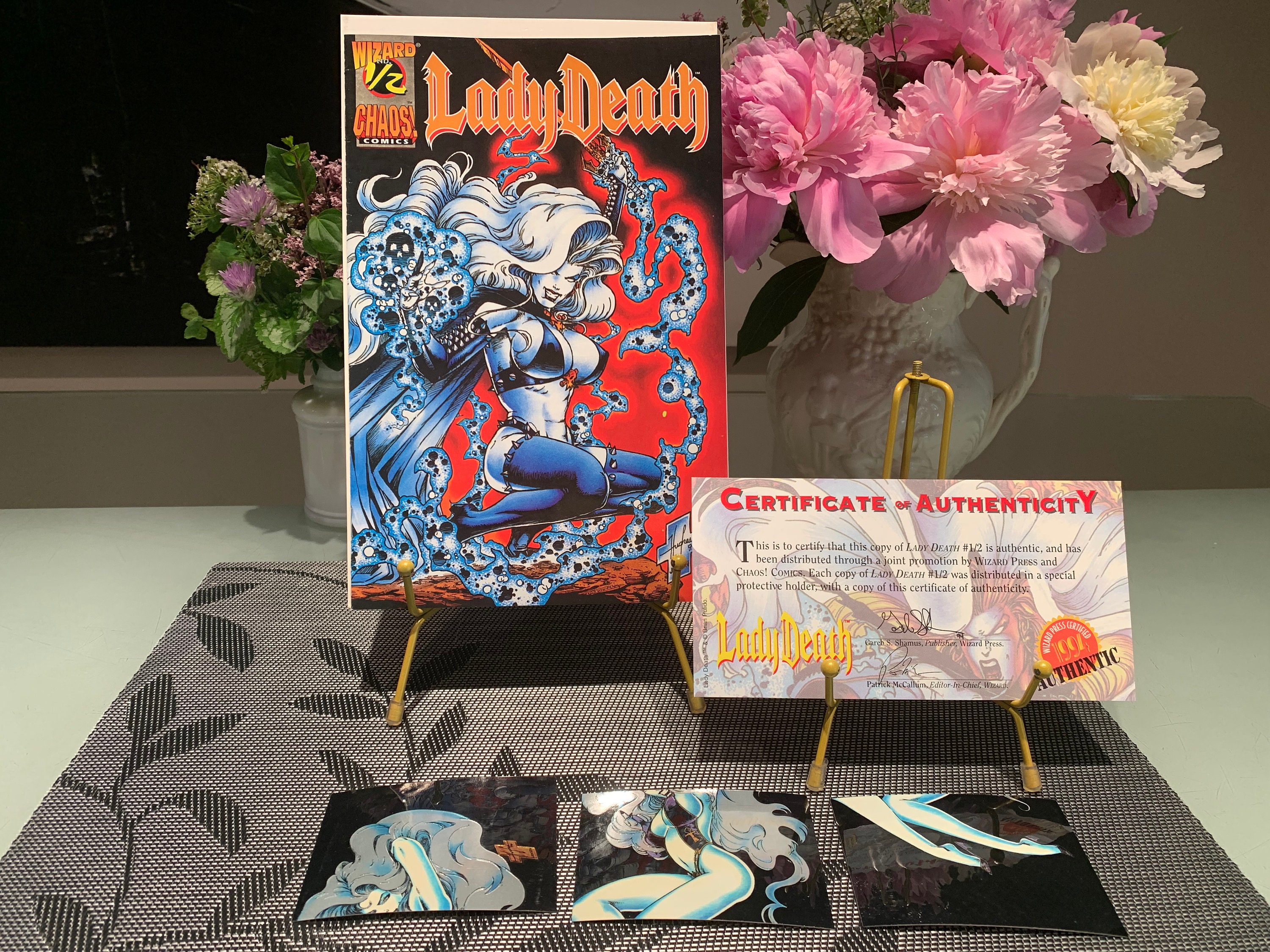 Lady Death #1/2 Chaos Comics, Wizard Promotional, Certificate of
