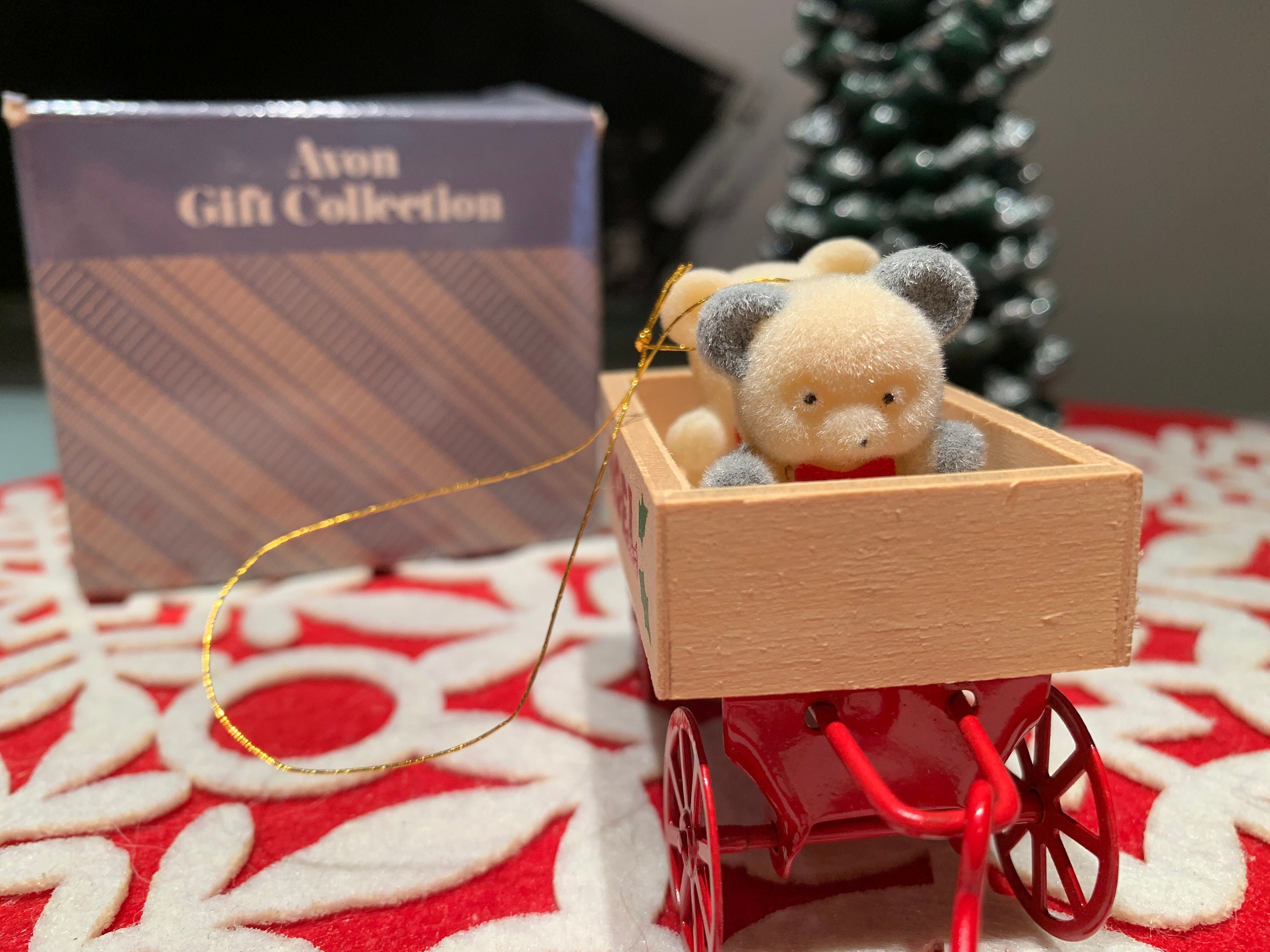 Avon teddy bear christmas ornaments Clearance